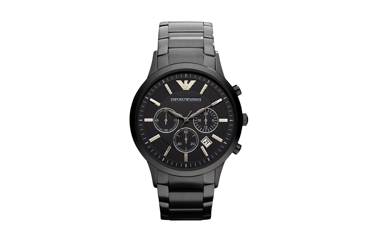 Emporio armani horloge outlet zwart