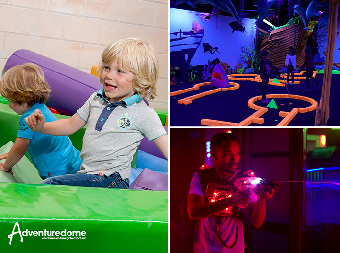 Entreeticket Kidsplay, Glowgolf of Lasergamen bij Adventuredome