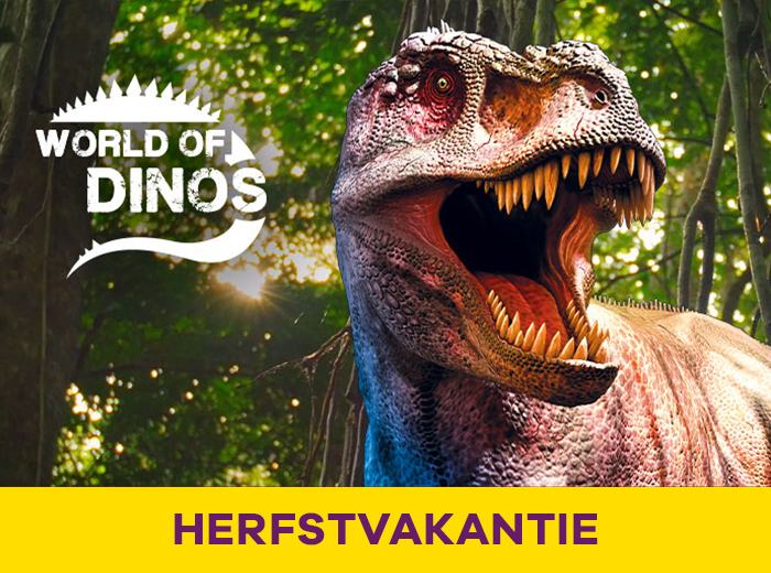 Korting Oog in oog met brullende Dino's bij World of Dinos in de Jaarbeurs Utrecht Oog in oog met brullende Dino's bij World of Dinos in de Jaarbeurs Utrecht